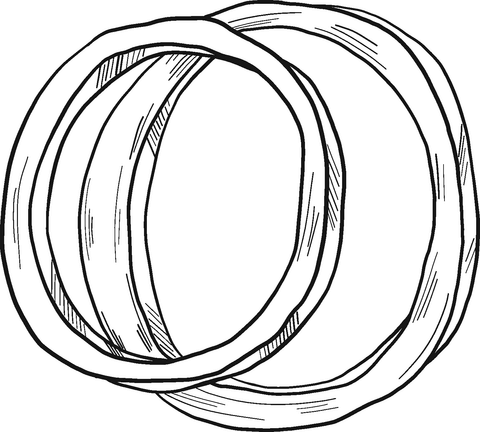 Onion Rings Coloring Page